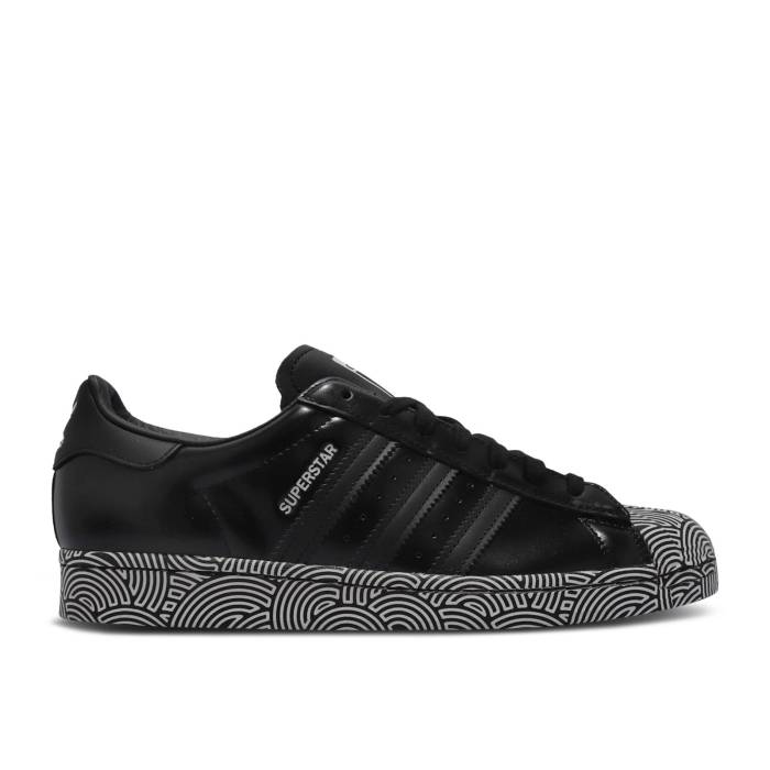 アディダス Adidas 【 Hirocoledge X Superstar \u0027Tokyo - Black\u0027 Men Core Black/Cloud White/Blue Bird 】 Superstar はやりっ児 メンズ 中核グループ 黒いこと 黒いこと 白いこと 白いこと 青み 青色