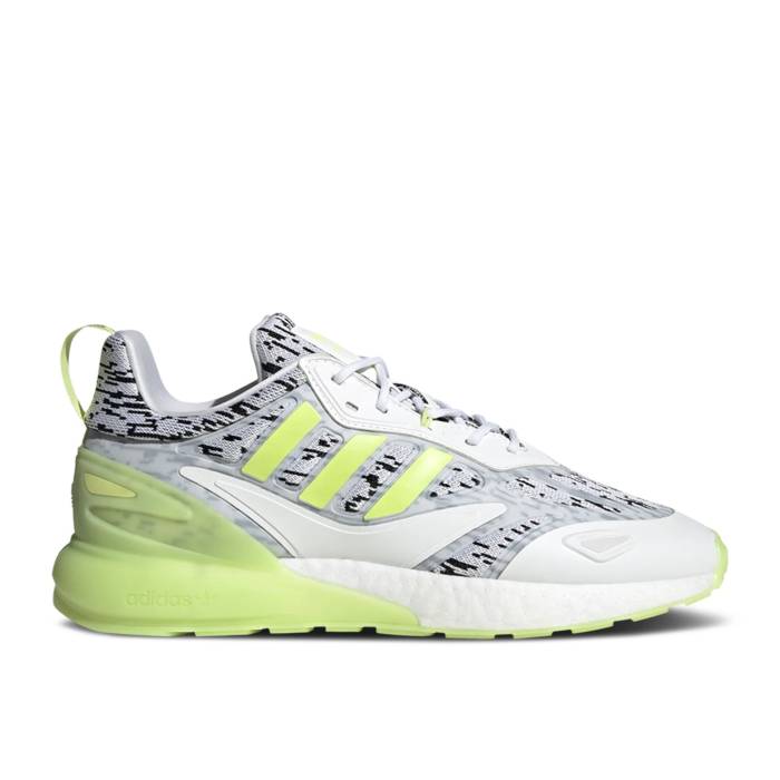 アディダス Adidas 【 Zx 2K Boost 2.0 \u0027Digi - White Pulse Lime\u0027 Men Cloud White/Pulse Lime/Pulse Lime 】 ブースト 白いこと 白いこと メンズ 白いこと 白いこと 菩提樹