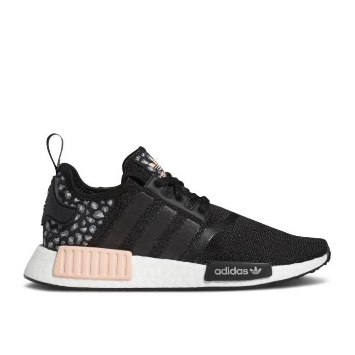 アディダス Adidas 【 Wmns Nmd_R1 \u0027Black Leopard\u0027 Women Core Black/Core Black/Glow Pink 】 レディース 中核グループ 黒いこと 黒いこと pink さくら色