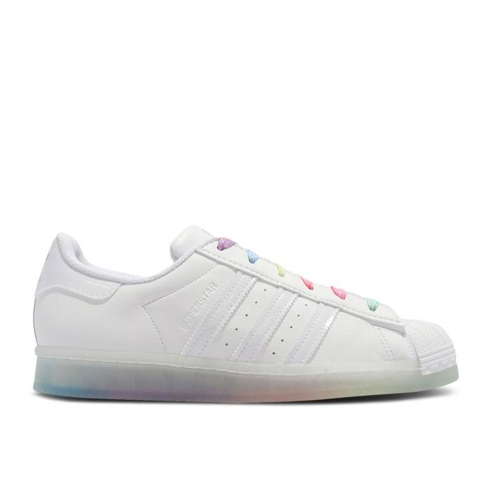 アディダス Adidas 【 Superstar \u0027White Rainbow Sole\u0027 Men Cloud White/Cloud White/Cloud White 】 Superstar はやりっ子 虹色 虹霓 メンズ 白いこと 白いこと
