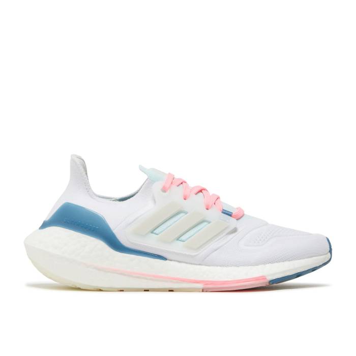 アディダス Adidas 【 Wmns Ultraboost 22 \u0027White Almost Blue\u0027 Women Cloud White/Grey One/Almost Blue 】 レディース 白いこと 白いこと 薄墨色 薄墨色 青碧 青碧