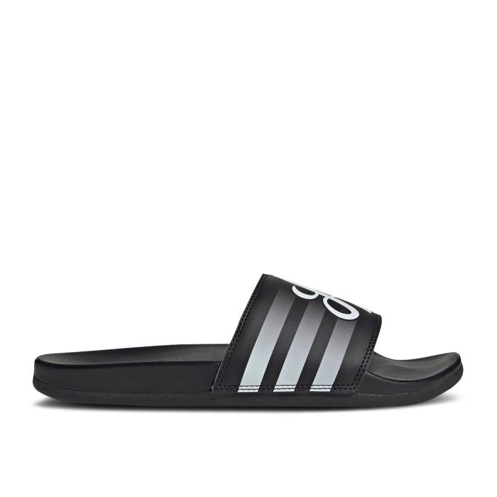 アディダス Adidas 【 Adilette Comfort Slide \u0027La\u0027 Men Core Black/Cloud White/Core Black 】 アディレッタ Slide サンダル メンズ 中核グループ 黒いこと 黒いこと 白いこと 白いこと