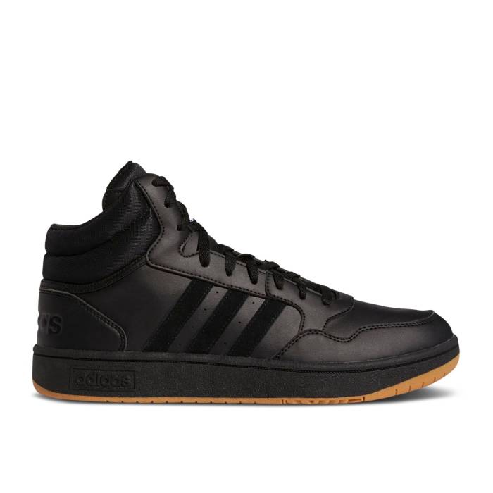アディダス Adidas 【 Hoops 3.0 Mid Classic Vintage \u0027Black Gum\u0027 Men Core Black/Core Black/Cloud White 】 ミッド 古典派音楽 vintage ビンテージ・ヴィンテージ メンズ 中核グループ 黒いこと 黒いこと 白いこと 白いこと