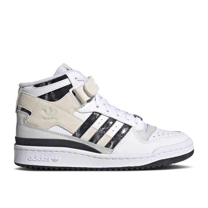 アディダス Adidas 【 Wmns Forum Mid 'White Black' Women Cloud White/Off White/Core Black 】 フォーラム ミッド レディース 白色 ホワイト コア 黒色 ブラック