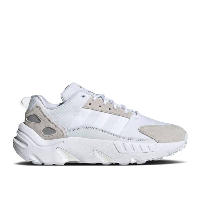 アディダス Adidas 【 Zx 22 Boost \u0027Crystal White\u0027 Men Cloud White/Cloud White/Crystal White 】 ブースト メンズ 白いこと 白いこと