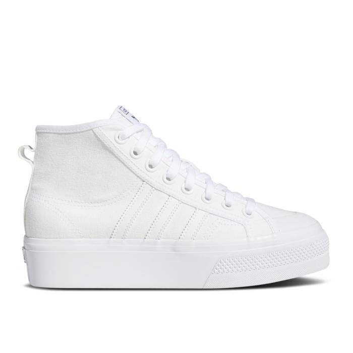 アディダス Adidas 【 Wmns Nizza Platform Mid \u0027Triple White\u0027 Women Cloud White/Cloud White/Cloud White 】 ミッド レディース 白いこと 白いこと
