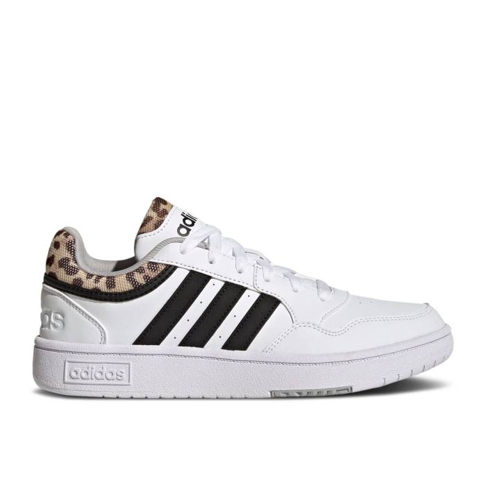 アディダス Adidas 【 Wmns Hoops 3.0 \u0027Leopard\u0027 Women Cloud White/Core Black/Grey Two 】 レディース 白いこと 白いこと 中核グループ 黒いこと 黒いこと 薄墨色 薄墨色