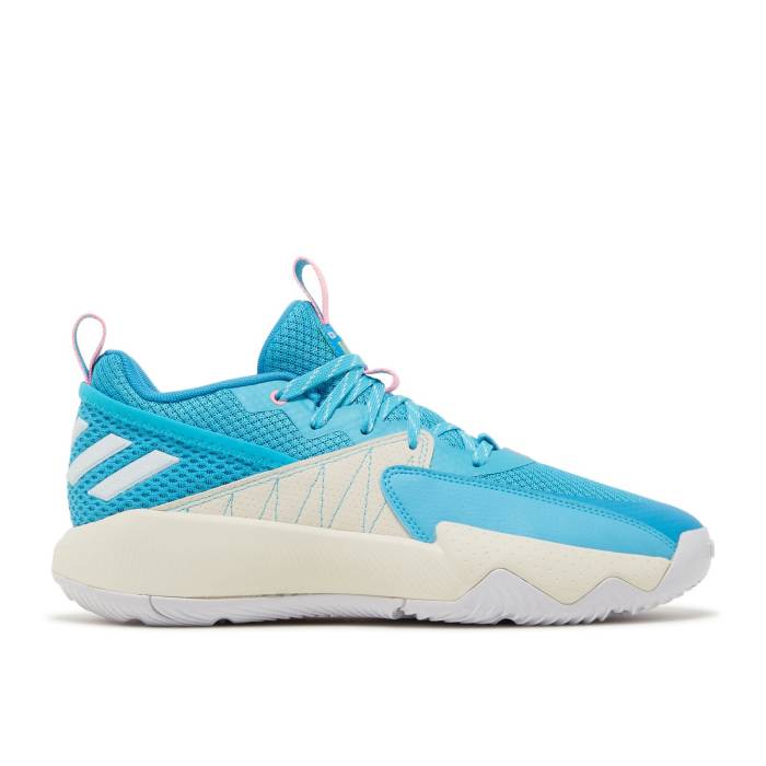 アディダス Adidas 【 Dame Certified Extply 2.0 \u0027Signal Cyan\u0027 Men Signal Cyan/Cloud White/Shock Cyan 】 メンズ シアン 白いこと 白いこと ぼうぜん自失