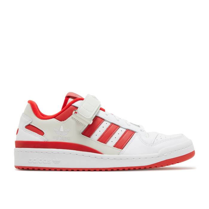 アディダス Adidas 【 Trap Kitchen X Forum Low \u0027Adilicious City Series\u0027 Men Cloud White/Cloud White/Vivid Red 】 討論会 シティ メンズ 白いこと 白いこと Red 赤・赤いこと
