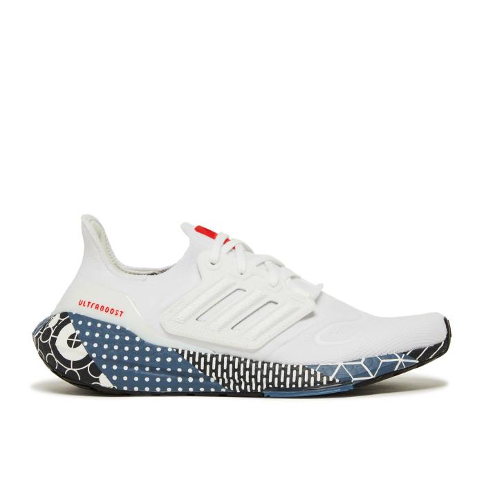 アディダス Adidas 【 Ultraboost 22 Patchwork Graphic Men Cloud White/Cloud White/Vivid Red 】 メンズ 白色 ホワイト Red 赤・レッド