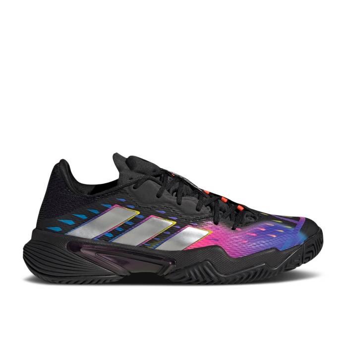 アディダス Adidas 【 Barricade 'Al Rihla Pack - Black' Men Core Black/Silver Metallic/Solar Red 】 バリケード メンズ コア 黒色 ブラック Silver 銀色・シルバー Red 赤・レッド|スニケス