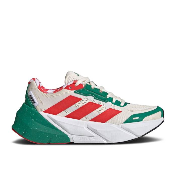アディダス Adidas 【 Wmns Adistar 1 \u0027Refuel\u0027 Women Chalk White/Vivid Red/Bold Green 】 レディース 白いこと 白いこと Red 赤・赤いこと green 緑・緑であること