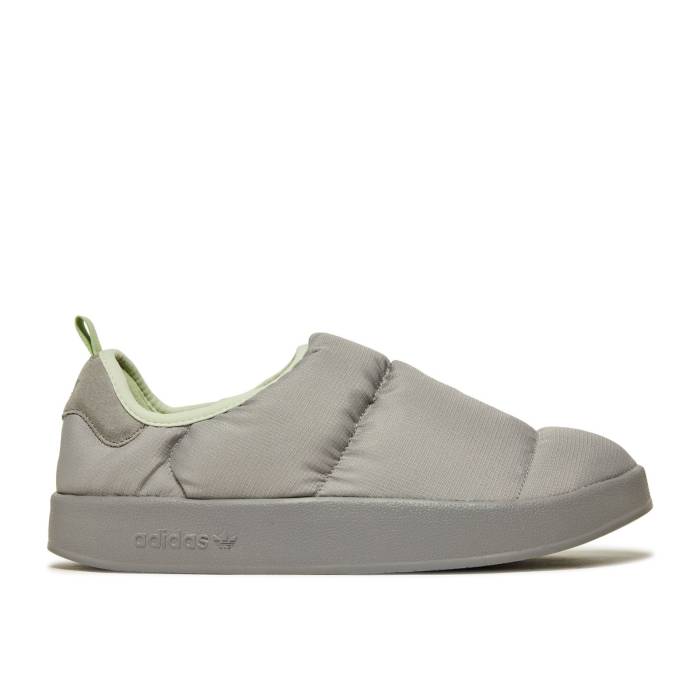 アディダス Adidas 【 Puffylette 'Charcoal Solid Grey' Men Charcoal Solid Grey/Linen Green/Magic Lime 】 ソリッド メンズ チャコール ソリッド 灰色 グレー green 緑・グリーン マジック ライム