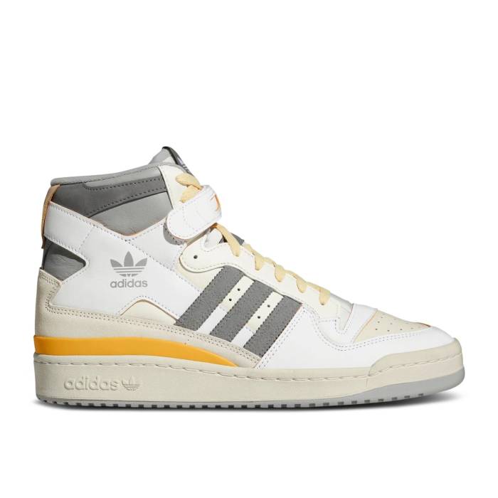 アディダス Adidas 【 Forum 84 High \u0027White Grey Yellow\u0027 Men Cloud White/Medium Solid Grey/Yellow 】 討論会 御機嫌 薄墨色 薄墨色 メンズ 白いこと 白いこと 益荒男 薄墨色 薄墨色 yellow 黄味がかった・黄色