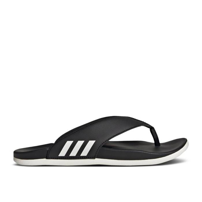 アディダス Adidas 【 Wmns Adilette Comfort Flip Flop \u0027Black White\u0027 Women Core Black/Cloud White/Cloud White 】 アディレッタ レディース 中核グループ 黒いこと 黒いこと 白いこと 白いこと