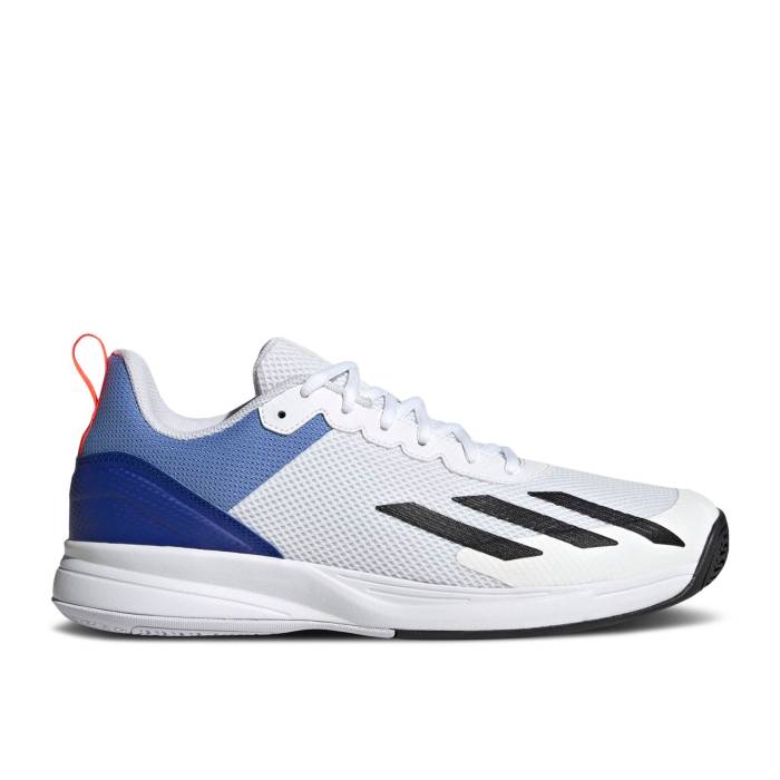 アディダス Adidas 【 Courtflash Speed White Blue Black Men Cloud White/Core Black/Core Black 】 Speed スピード 青色 ブルー メンズ 白色 ホワイト コア 黒色 ブラック