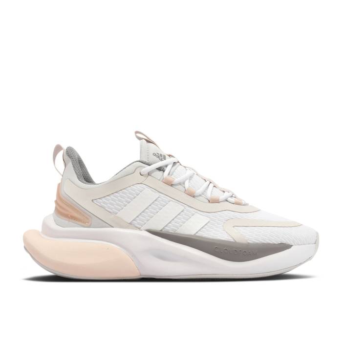 アディダス Adidas 【 Wmns Alphabounce+ \u0027White Peach\u0027 Women Cloud White/Zero Metallic/Grey Three 】 レディース 白いこと 白いこと 皆無 薄墨色 薄墨色