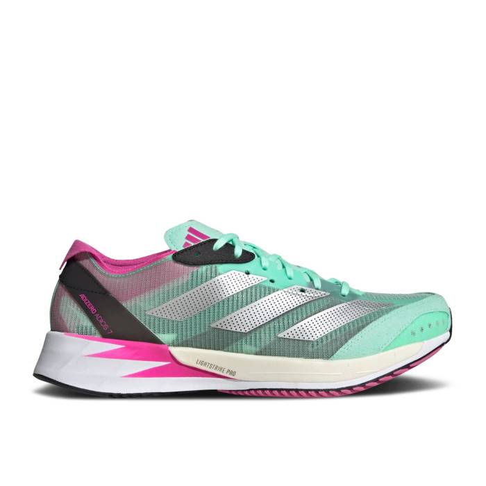 アディダス Adidas 【 Wmns Adizero Adios 7 \u0027Pulse Mint\u0027 Women Pulse Mint/Silver Metallic/Core Black 】 アディゼロ アディオス レディース Silver しろがね色・しろがね色 中核グループ 黒いこと 黒いこと
