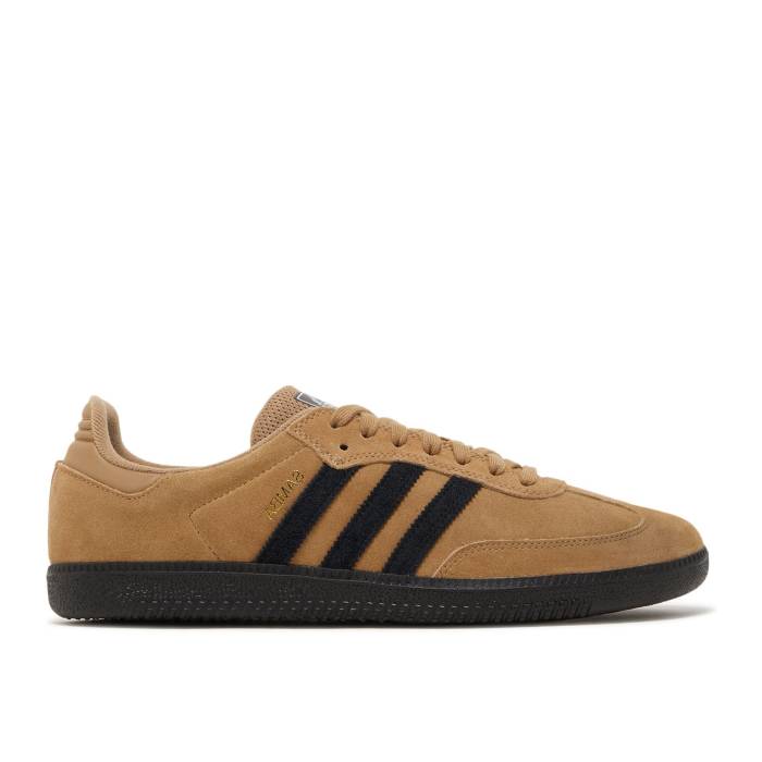 アディダス Adidas 【 Samba Adv \u0027Mirrored Lines Pack\u0027 Men Cardboard/Core Black/Blue Bird 】 サンバ メンズ 中核グループ 黒いこと 黒いこと 青み 青色