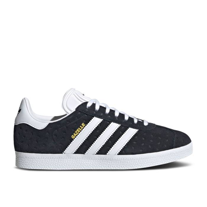 アディダス Adidas 【 Wmns Gazelle \u0027Allover Debossed Trefoils\u0027 Women Core Black/Cloud White/Core Black 】 ガゼル レディース 中核グループ 黒いこと 黒いこと 白いこと 白いこと