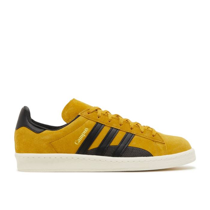 アディダス Adidas 【 Campus 80S \u0027New York - Mustard\u0027 Men Pantone/Core Black/Off White 】 構内 メンズ 中核グループ 黒いこと 黒いこと 白いこと 白いこと