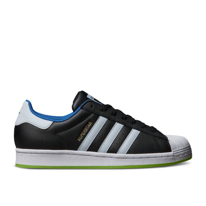 アディダス Adidas 【 Indigo Herz X Superstar \u0027Into The Metaverse\u0027 Men Core Black/Halo Blue/Cloud White 】 藍色・インディゴ Superstar はやりっ子 メンズ 中核グループ 黒いこと 黒いこと 青碧 青碧 白いこと 白いこと