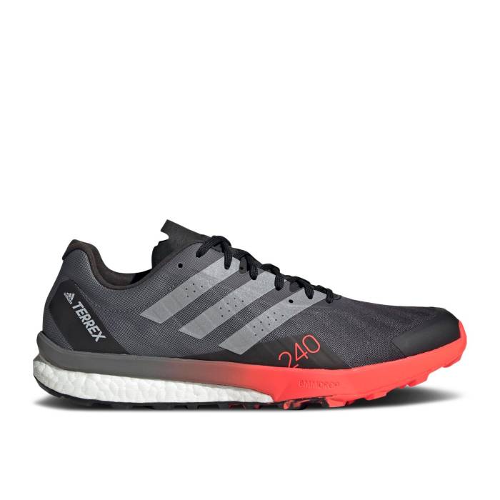 アディダス Adidas 【 Terrex Speed Ultra Trail \u0027Black Solar Red\u0027 Men Core Black/Matte Silver/Solar Red 】 Speed 速力度 ultra ウルトラ メンズ 中核グループ 黒いこと 黒いこと Silver しろがね色・しろがね色 Red 赤・赤いこと