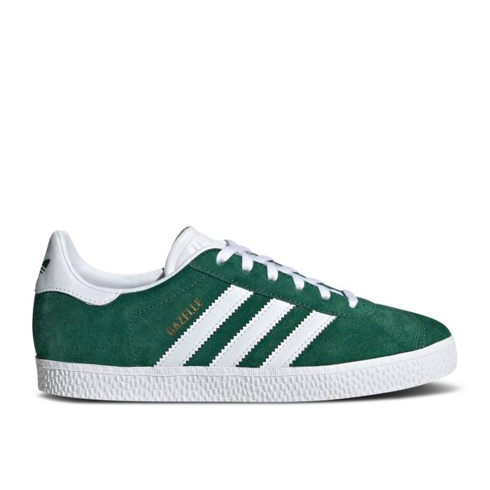 アディダス Adidas 【 Gazelle J 'Dark Green' Youth Dark Green/Cloud White/Cloud White 】 ガゼル ジュニア キッズ green 緑・グリーン 白色 ホワイト|スニケス