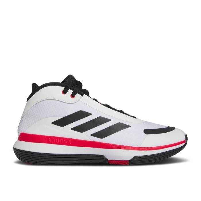 アディダス Adidas 【 Bounce Legends \u0027White Black Scarlet\u0027 Men Cloud White/Core Black/Better Scarlet 】 バウンス 黒いこと 黒いこと メンズ 白いこと 白いこと 中核グループ 黒いこと 黒いこと