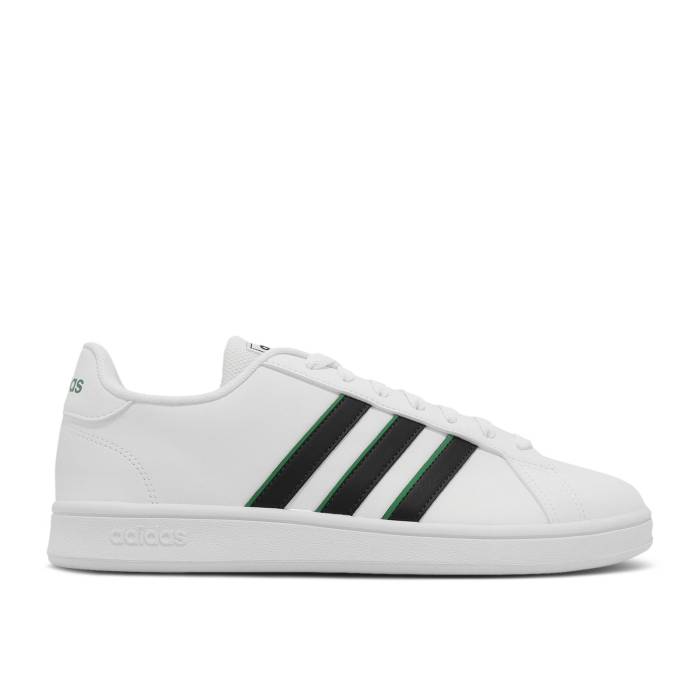 アディダス Adidas 【 Grand Court Base \u0027White Carbon Green\u0027 Men Cloud White/Carbon/Green 】 地べた 厚地の外套 炭素 メンズ 白いこと 白いこと 炭素 green 緑・緑であること