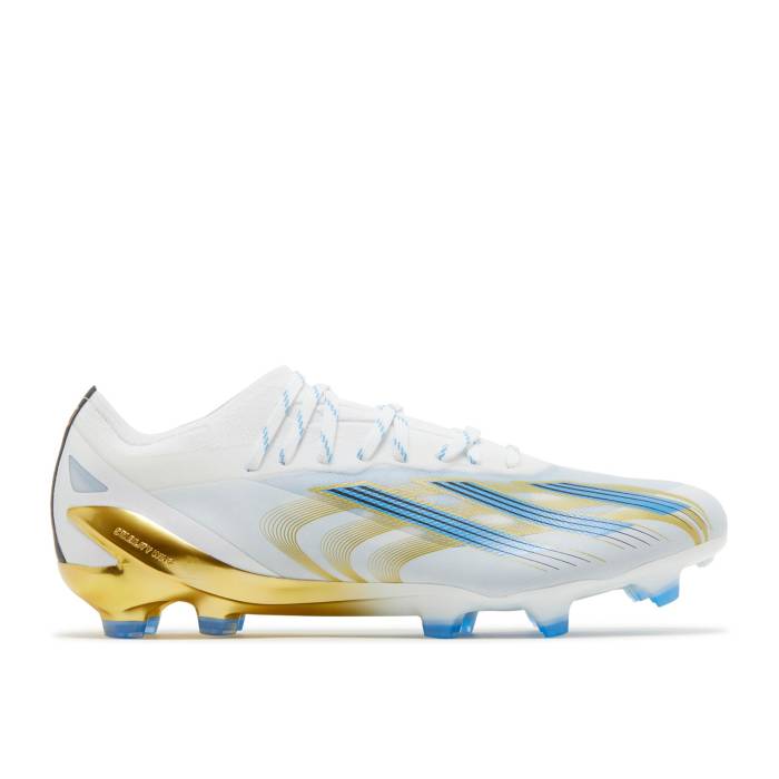 アディダス Adidas 【 X Crazyfast Messi.1 Fg \u0027Las Estrellas\u0027 Men Cloud White/Pulse Blue/Gold Metallic 】 メンズ 白いこと 白いこと 青味 青色 ゴールド 靴-メンズ靴