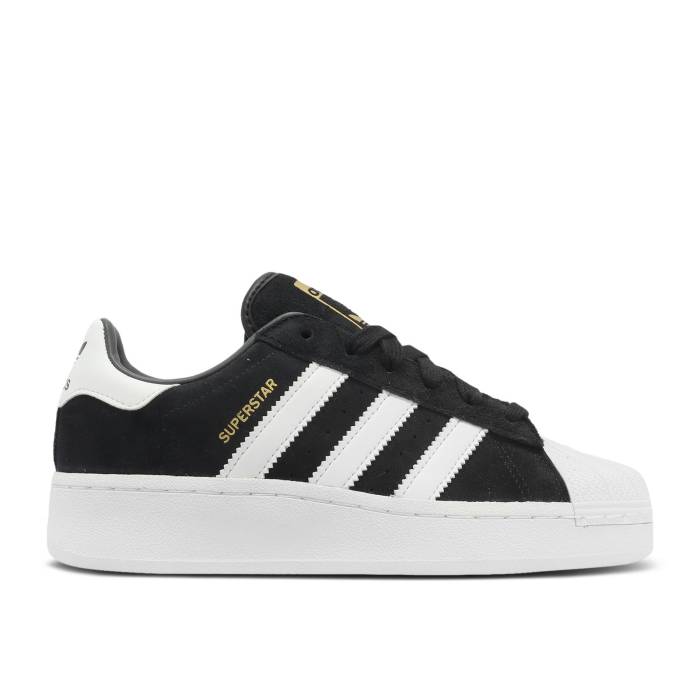 アディダス Adidas 【 Superstar Xlg \u0027Black White\u0027 Men Core Black/Cloud White/Grey Five 】 Superstar はやりっ子 メンズ 中核グループ 黒いこと 黒いこと 白いこと 白いこと 薄墨色 薄墨色