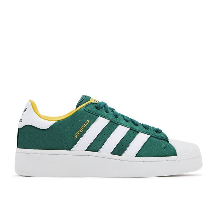 アディダス Adidas 【 Superstar Xlg \u0027Collegiate Green White\u0027 Men Collegiate Green/Cloud White/Bold Gold 】 Superstar はやりっ子 green 緑・緑であること メンズ green 緑・緑であること 白いこと 白いこと ゴールド