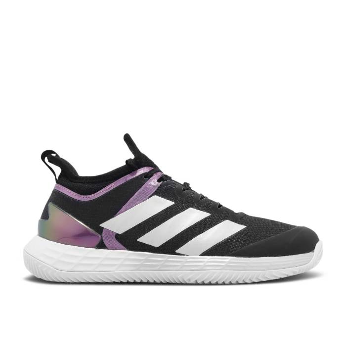 アディダス Adidas 【 Wmns Adizero Ubersonic 4 Clay \u0027Black Iridescent\u0027 Women Core Black/Silver Metallic/Cloud White 】 アディゼロ レディース 中核グループ 黒いこと 黒いこと Silver しろがね色・しろがね色 白いこと 白いこと