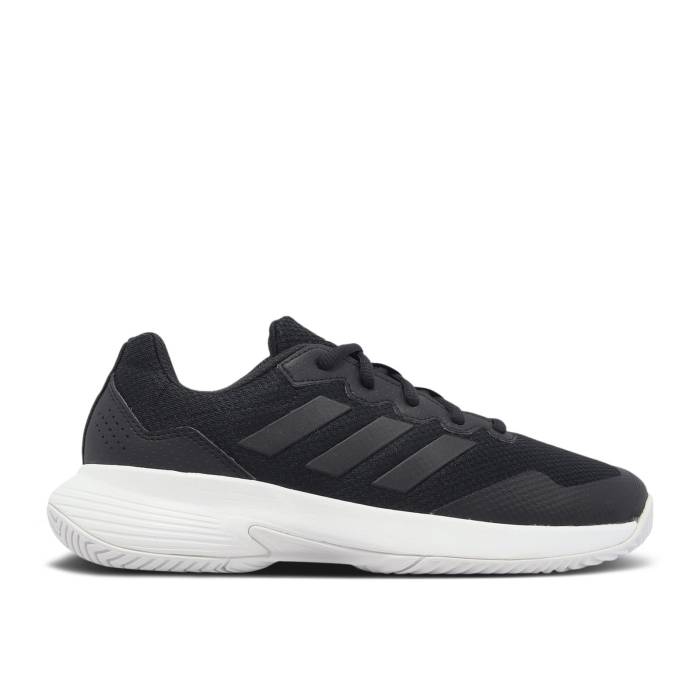 アディダス Adidas 【 Wmns Gamecourt 2.0 'Black White' Women Core Black/Core Black/Silver Metallic 】 レディース コア 黒色 ブラック Silver 銀色・シルバー｜スニケス
