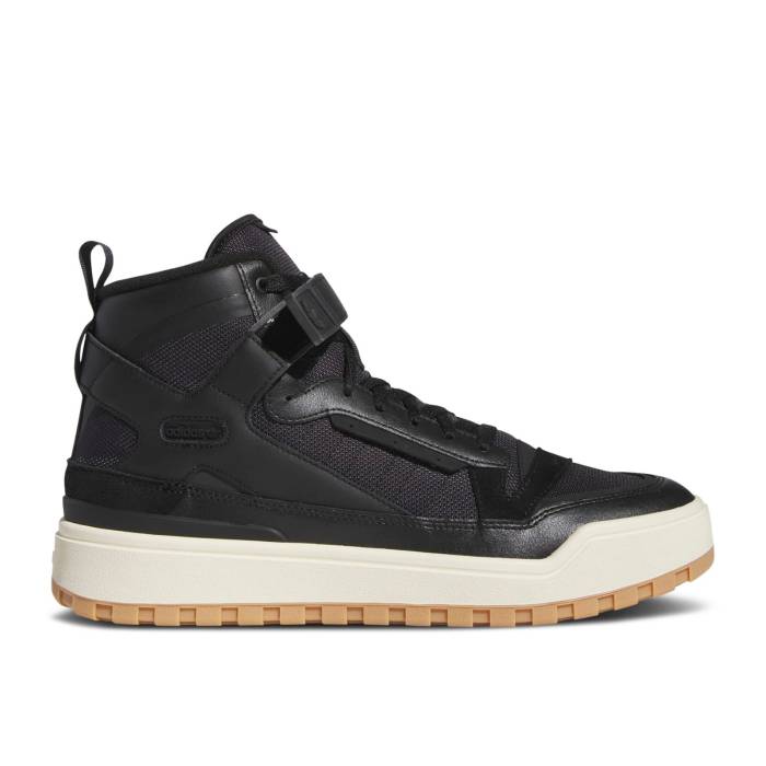 アディダス Adidas 【 Forum Boot \u0027Black Cream White\u0027 Men Core Black/Cream White/Gum 】 討論会 ブーツ 皮膚軟化剤 メンズ 中核グループ 黒いこと 黒いこと 皮膚軟化剤 白いこと 白いこと