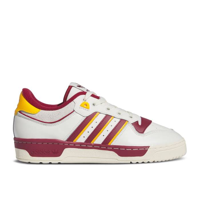 アディダス Adidas 【 Rivalry 86 Low 'White Collegiate Burgundy Crew Yellow' Men Cloud White/Team Collegiate Burgundy 2/Crew Yellow 】 ワイン色・バーガンディー クルー メンズ 白色 ホワイト Team チーム ワイン色・バー|スニケス