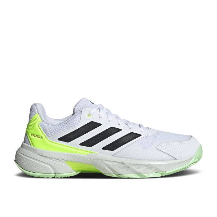 アディダス Adidas 【 Courtjam Control 3 \u0027White Lucid Lemon\u0027 Men Cloud White/Core Black/Lucid Lemon 】 メンズ 白いこと 白いこと 中核グループ 黒いこと 黒いこと