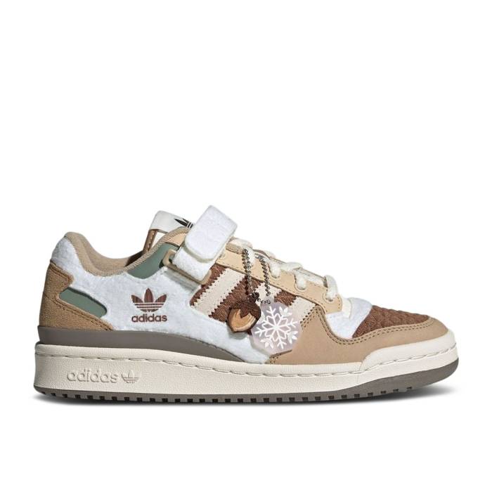 アディダス Adidas 【 Wmns Forum Low \u0027Snowflakes \u0026 Acorns\u0027 Women Wild Brown/Off White/Linen Khaki 】 討論会 レディース wild ワイルド 赤銅色 赤銅色 白いこと 白いこと カーキ