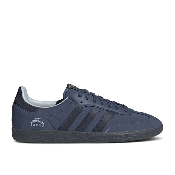 アディダス Adidas 【 Samba Og \u0027Reflective Nylon Pack - Preloved Ink\u0027 Men Preloved Ink/Night Indigo/Grey Six 】 サンバ ナイロン メンズ ナイト爵 藍色・インディゴ 薄墨色 薄墨色