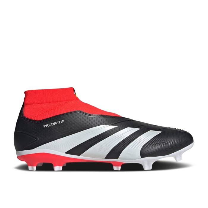 アディダス Adidas 【 Predator 24 League Laceless Fg \u0027Solar Energy Pack\u0027 Men Core Black/Cloud White/Solar Red 】 プレデター 活動力 メンズ 中核グループ 黒いこと 黒いこと 白いこと 白いこと Red 赤・赤いこと