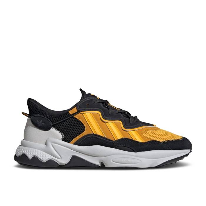 アディダス Adidas 【 Ozweego \u0027Black Crew Yellow\u0027 Men Core Black/Grey One/Crew Yellow 】 労働者の一団 メンズ 中核グループ 黒いこと 黒いこと 薄墨色 薄墨色 労働者の一団 yellow 黄味がかった・黄色