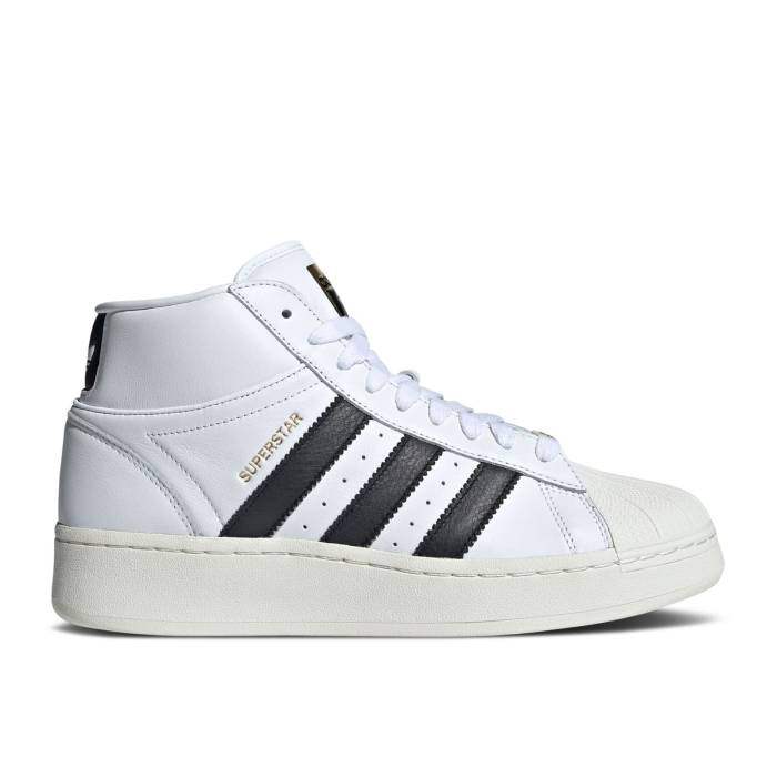 アディダス Adidas 【 Superstar Xlg Mid 'White Black' Men Core White/Off White/Core Black 】 Superstar スーパースター ミッド メンズ コア 白色 ホワイト 黒色 ブラック