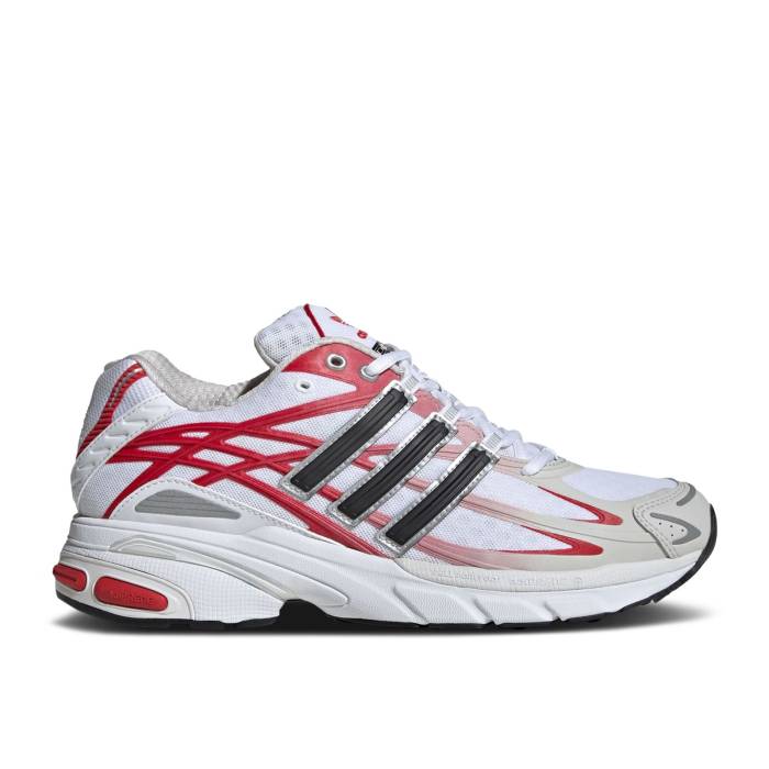 アディダス Adidas 【 Adistar Cushion 3 White Better Scarlet Men Cloud White/Core Black/Better Scarlet 】 メンズ 白色 ホワイト コア 黒色 ブラック