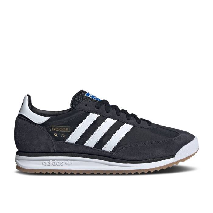 アディダス Adidas 【 Sl72 Rs 'Black White' Men Core Black/Cloud White/Blue 】 メンズ コア 黒色 ブラック 白色 ホワイト 青色 ブルー