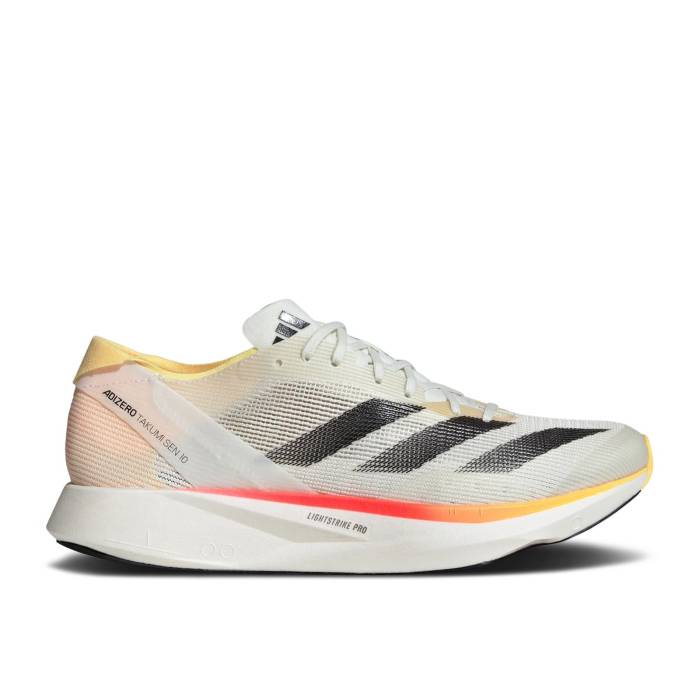 アディダス Adidas 【 Adizero Takumi Sen 10 \u0027Ivory Pack\u0027 Men Ivory/Core Black/Off White 】 アディゼロ メンズ 象牙色 中核グループ 黒いこと 黒いこと 白いこと 白いこと