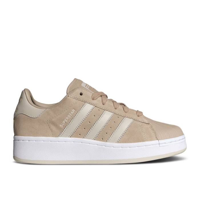 アディダス Adidas 【 Wmns Superstar Xlg 'Wonder Beige White' Women Wonder Beige/Cloud White?Cloud White 】 Superstar スーパースター ベージュ レディース ベージュ 白色 ホワイト