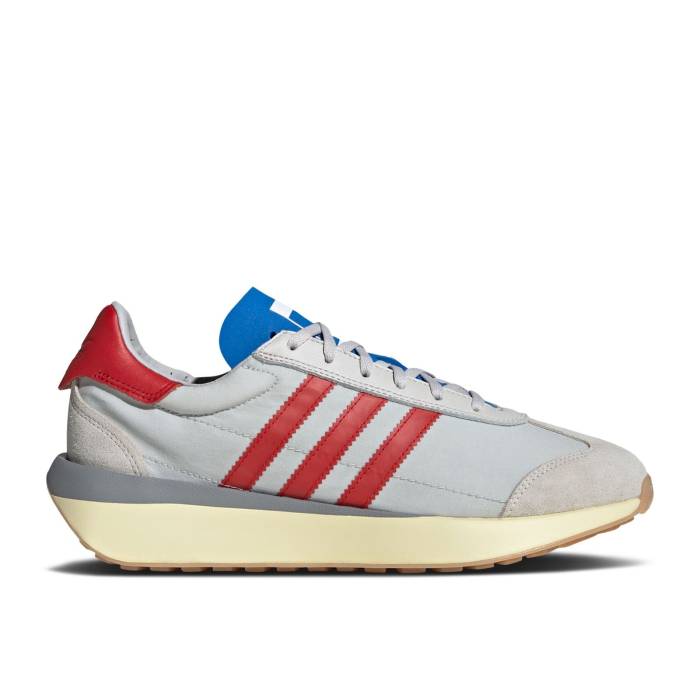アディダス Adidas 【 Country Xlg 'Grey Scarlet' Men Grey One/Better Scarlet/Blue Bird 】 カントリー メンズ 灰色 グレー 青色 ブルー