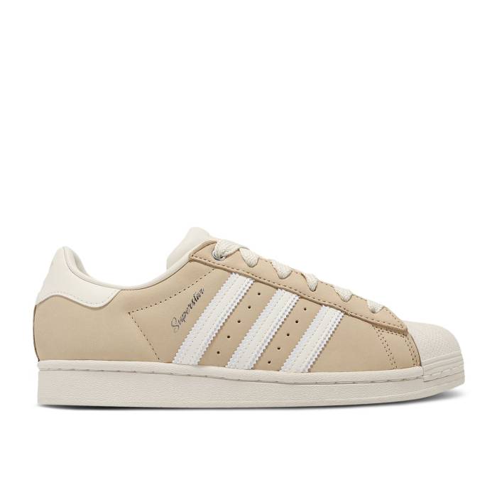 アディダス Adidas 【 Wmns Superstar and Strata Women Off White/Sand Strata/Cloud White 】 Superstar スーパースター レディース 白色 ホワイト 砂色・サンド