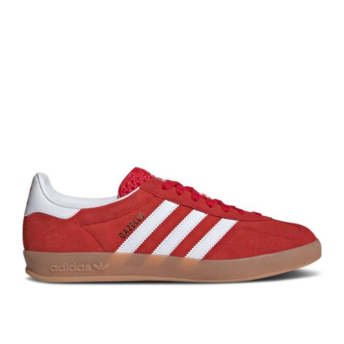 アディダス Adidas 【 Gazelle Indoor 'Better Scarlet Gum' Men Better Scarlet/Cloud White/Gum 】 ガゼル メンズ 白色 ホワイト|スニケス